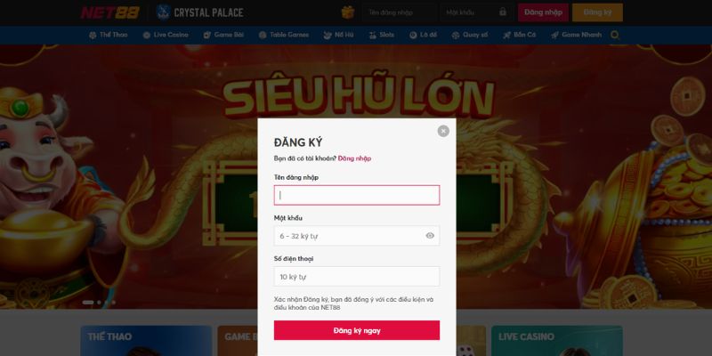 Đăng Ký NET88 Miễn Phí